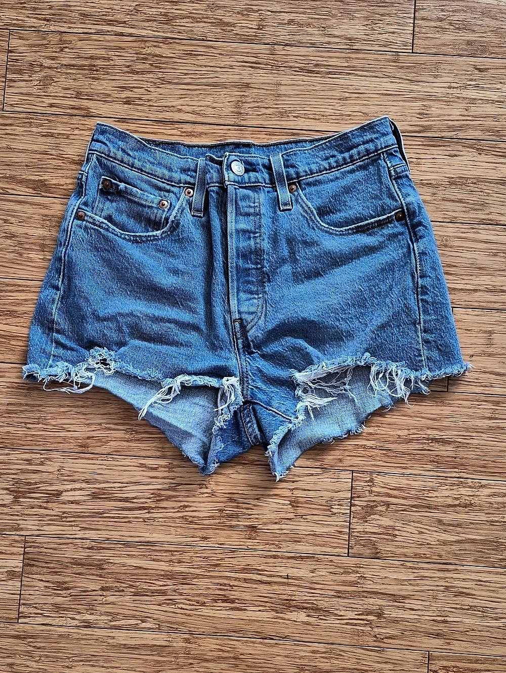 Levi's 501 Denim Jean Shorts Waist 28 Blue